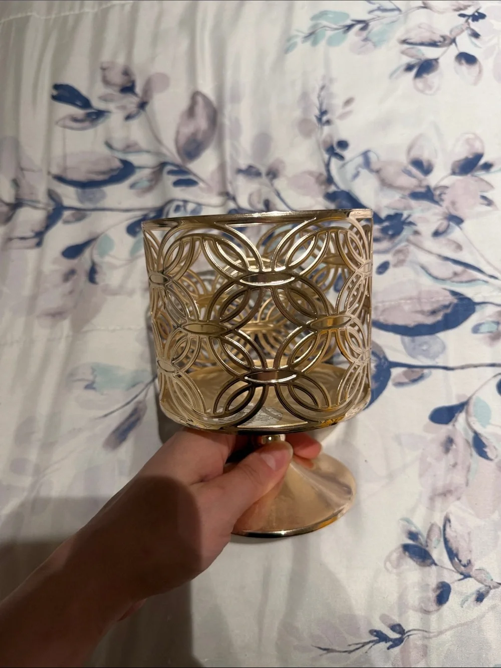 Bath & Body Works Gold Filigree Candle Holder